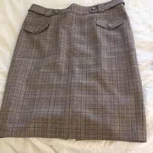 Wool pencil skirt